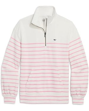 Vineyard Vines Quarter Zip Sweatshirt - Pink