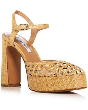 Steve Madden Lexie Raffia Platform Pumps - Metallic
