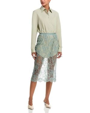 Acne Studios Lace Layered Shirt Dress - White
