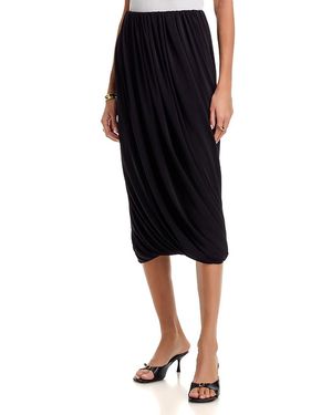 Cinq À Sept Calden Draped Skirt - Black