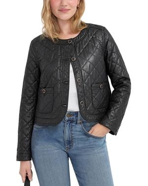 Liverpool Los Angeles Quilted Collarless Jacket - Black