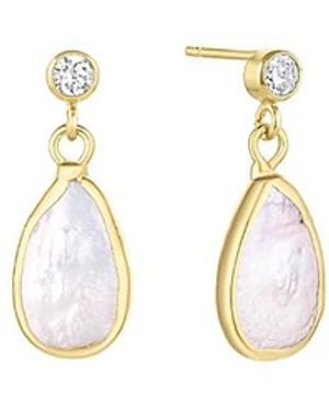 SET & STONES Camille Pearl Earrings - White