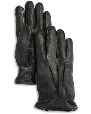 UGG 3 Point Leather Gloves - Black