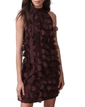 Mint Velvet Applique Mini Shift Dress - Red