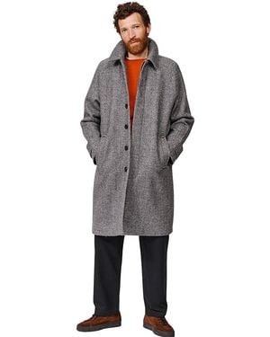 aubi Dawes Wool Blend Overcoat - Gray
