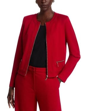 Misook Zip Front Jacket - Red