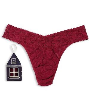 Hanky Panky Signature Lace Original Rise Thong Pack - Red