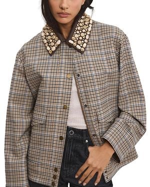 Veronica Beard Kasper Embellished Jacket - Brown