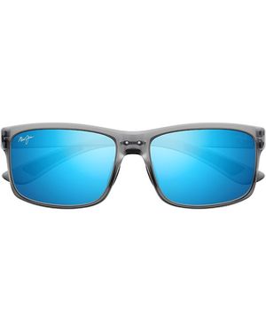 Maui Jim Pokowai Arch Rectangle Sunglasses, 58Mm - Blue