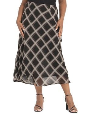 Estelle The Cameron Printed Midi Skirt - Black