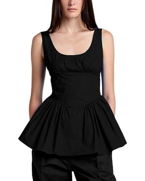 Proenza Schouler Bader Poplin Top - Black