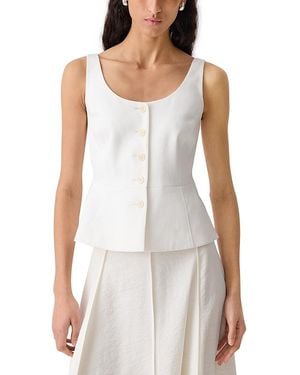 Theory Peplum Vest - White