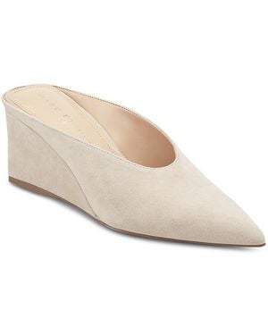 Marc Fisher Malley Pointed Toe Dress Mules - White