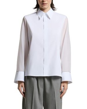Peserico Cotton Blend Poplin Blouse - White