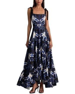 Alice + Olivia Rosalee Tie Strap Bustier Maxi Dress - Blue