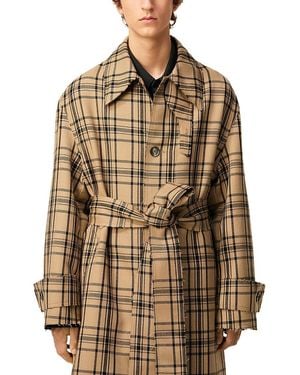 Ami Paris Belted Macintosh Jacket - Brown
