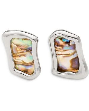 Kate Spade Molten Glass Statement Stud Earrings - White