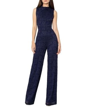 Black Halo Corrine Lace Jumpsuit - Blue