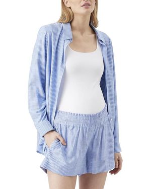 Ripe Maternity Abby Stripe Shirt - Blue