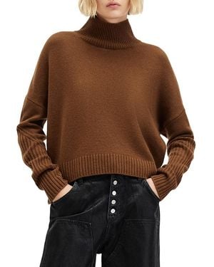 AllSaints Ines Cashmere & Wool Turtleneck Sweater - Brown