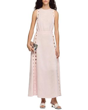 Sandro Donnia Flower Jacquard Maxi Dress - Pink