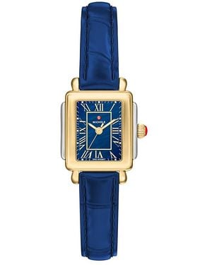 Michele Deco Madison Mini Watch, 23Mm X 24Mm - Blue