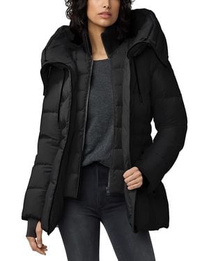 SOIA & KYO June Novo Down Hooded Coat - Black