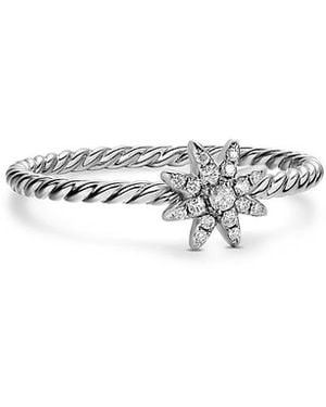 David Yurman Petite Starburst Ring - White