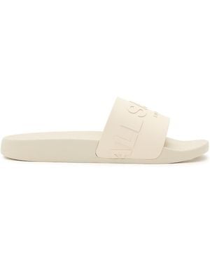 AllSaints Biggy Logo Slides - Natural
