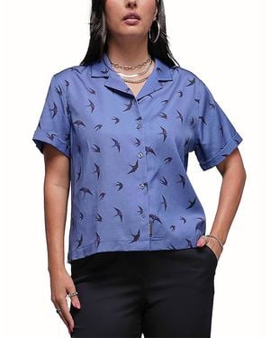 WILDFANG The Everyday Camp Button Up - Blue