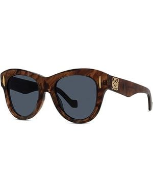 Loewe Anagram Geometric Sunglasses, 51Mm - Black