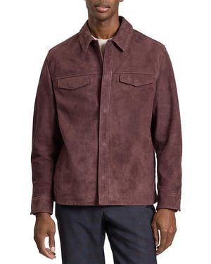 Ted Baker Wilbur Suede Shirt Jacket - Red