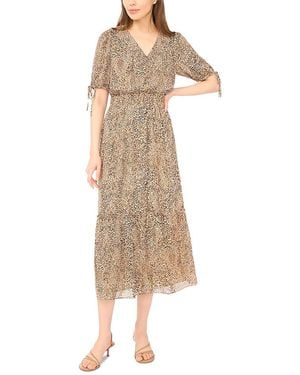 Cece Tie Sleeve Smocked Midi Dress - Natural