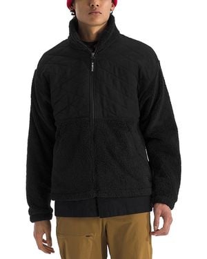 The North Face Cabin Fleece Zip Front Jacket - Black