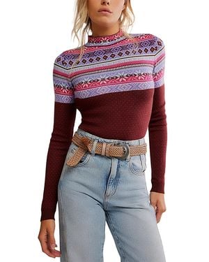 Free People Winter Warmer Bodysuit - Red