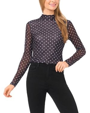 Cece Turtleneck Fitted Long Sleeve Top - Blue
