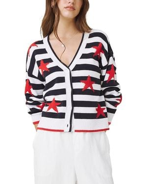 Splendid Liberty Mixed Print Cardigan - Red