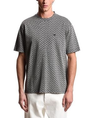 Emporio Armani Icon Two Tone Chevron Motif T-Shirt - Gray