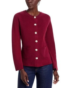 SINGLE THREAD Cotton Flare Sleeve Cardigan - Red