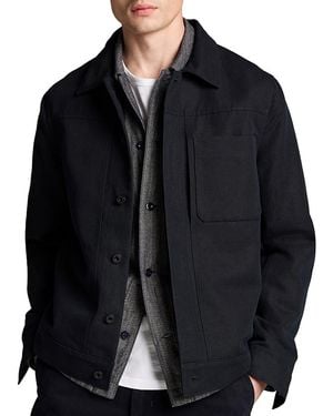 Vince Pleated Trucker Jacket - Black