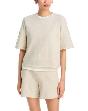 PERFECTWHITETEE Ezra Short Sleeve Sweatshirt - White