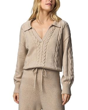 Splendid Jet Set Polo Sweater - Natural