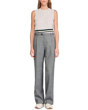 Sandro Straight Leg Pants - Gray
