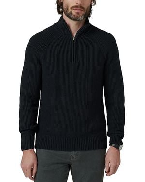 Joe's Jeans Archie Regular Fit Quarter Zip Sweater - Black