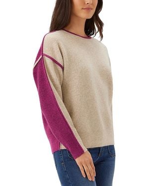 Karen Kane Colorblock Crewneck Sweater - Red