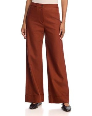 Veronica Beard Darrell Wide Leg Pants - Red