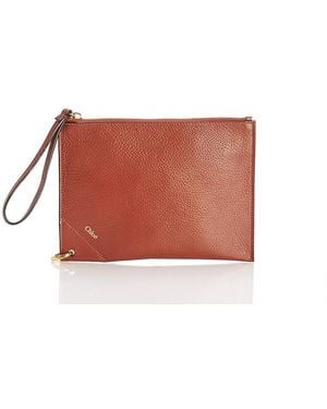 Chloé Spin Zip Leather Pouch - Multicolor