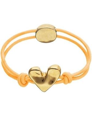 Uno De 50 Elastic Thread Bracelet With-Plated Heart - Metallic