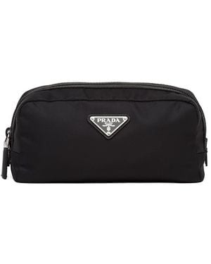 Prada Re-Nylon And Saffiano Necessaire - Black