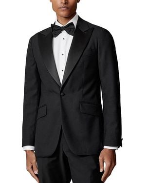 Reiss Sitra Jacquard Tailored Fit Tuxedo Jacket - Black